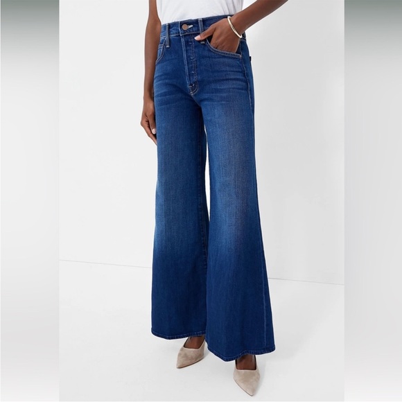 MOTHER Denim - MOTHER Jeans Women Size 24 Blue The Tomcat Roller Groovy